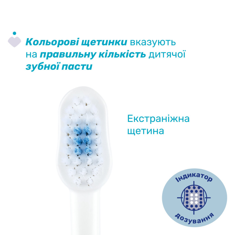 Зубна щітка Chicco на присосці, 3-6 років Синій