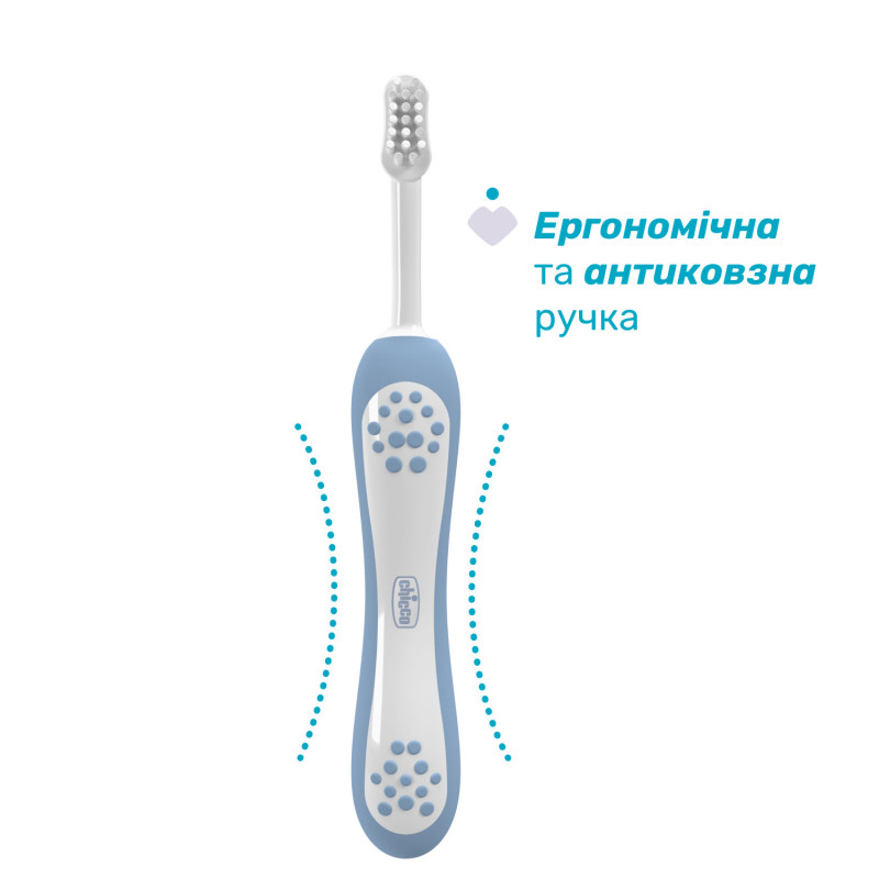 Дорожній набір Chicco: зубна щітка та зубна паста, 6-24 міс. Синій