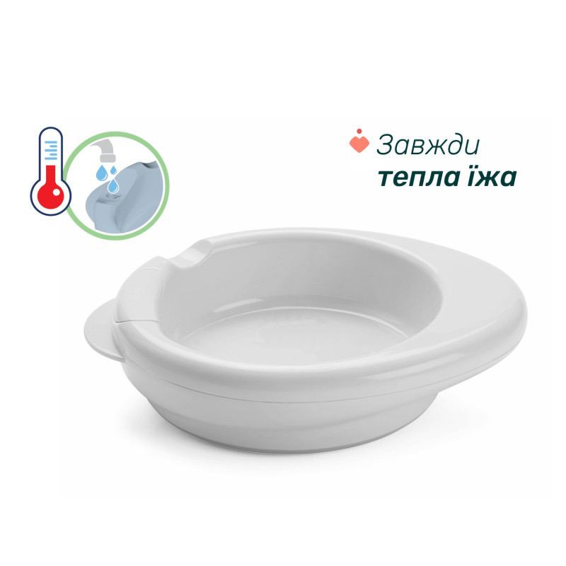 Термоcтійка тарілка Chicco Warmy Plate, 6м+ Коричневий