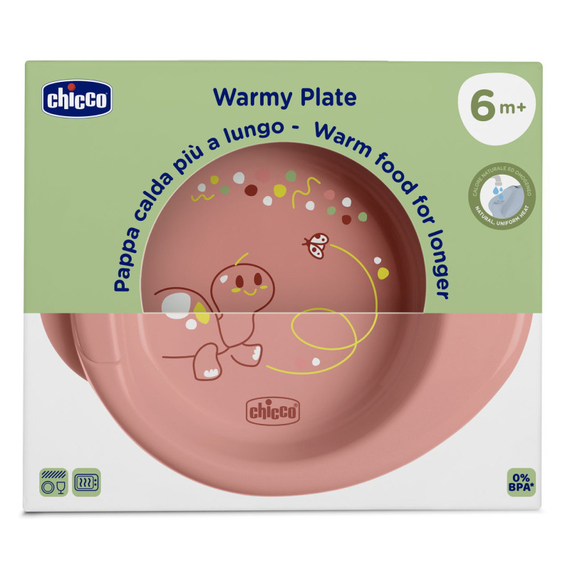 Термоcтійка тарілка Chicco Warmy Plate, 6м+ Коричневий