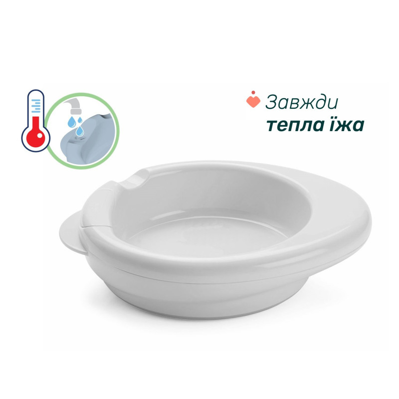 Термоcтійка тарілка Chicco Warmy Plate, 6м+ Блакитний