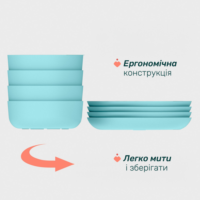 Набір тарілок Chicco Dish Set, 12м+, 2 шт. Зелений