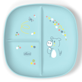 Тарілка секційна Chicco, 12м+ Блакитний