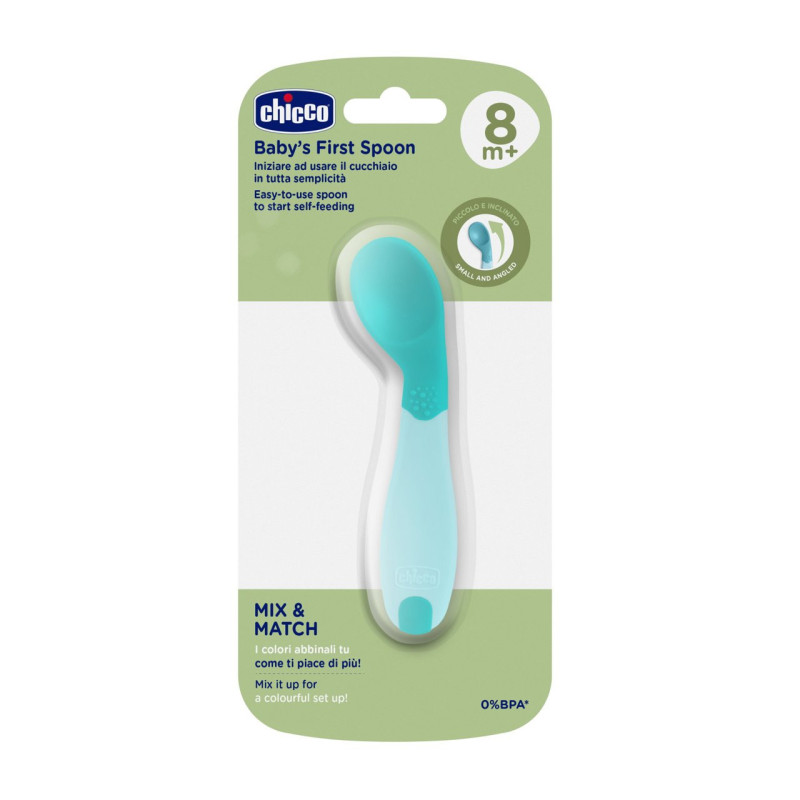 Ложка Chicco First Spoon, 8м+ Зелений