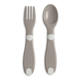 Набір Chicco First Cutlery: ложка та виделка, 12м+ Коричневий