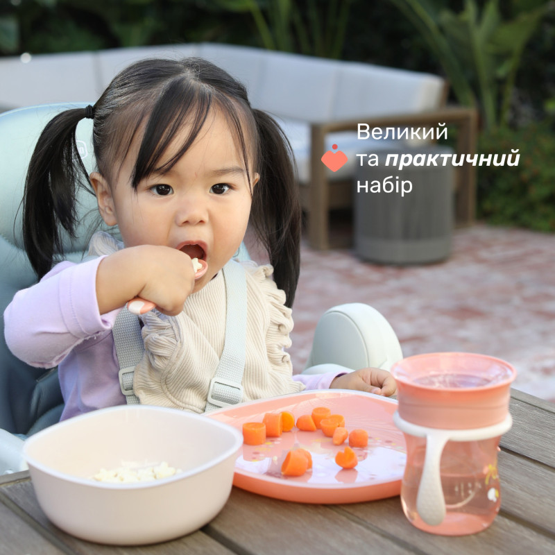 Набір посуду Chicco Set Pappa, 12м+ Коричневий