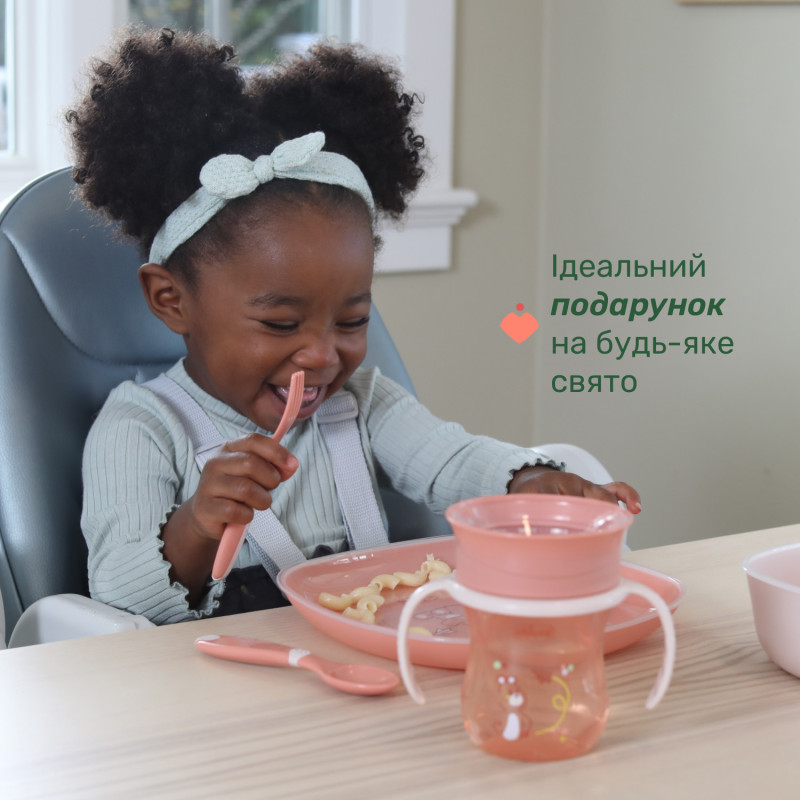 Набір посуду Chicco Set Pappa, 12м+ Коричневий