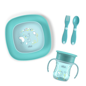 Набір посуду Chicco Set Pappa, 12м+ Блакитний