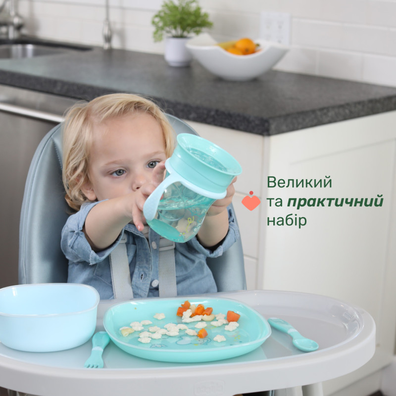 Набір посуду Chicco Set Pappa, 12м+ Блакитний