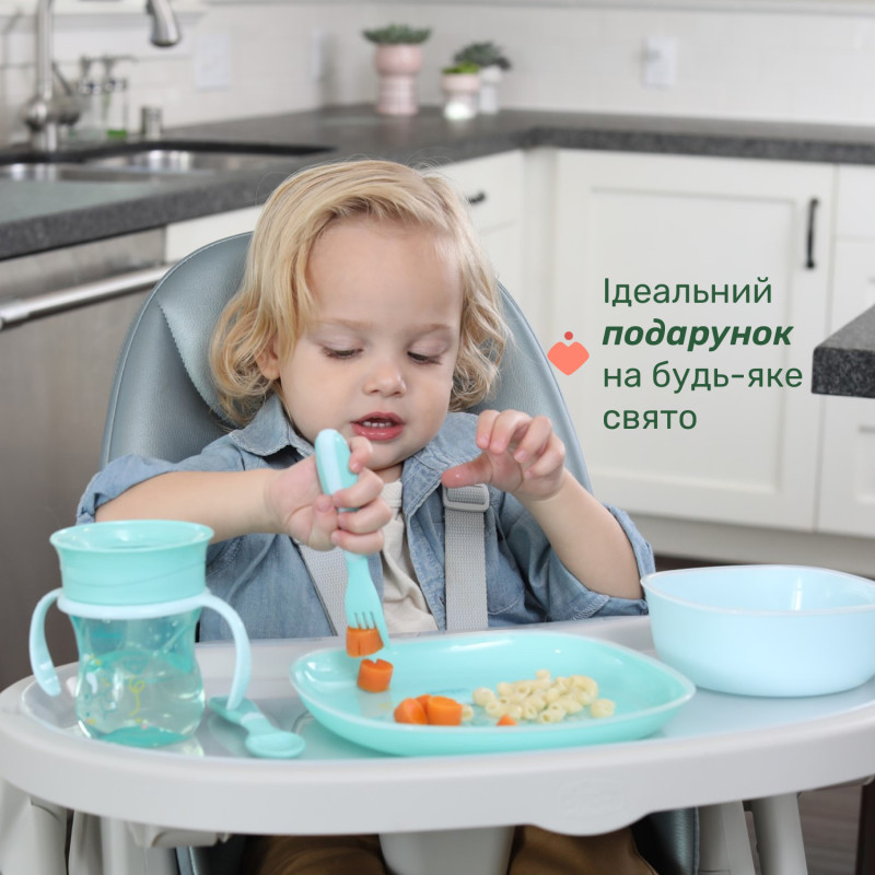 Набір посуду Chicco Set Pappa, 12м+ Блакитний