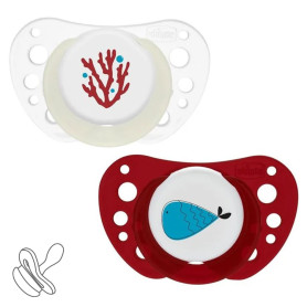 Пустушка Chicco PhysioForma Air, силікон, 16-36 міс., 2 шт. Червоний
