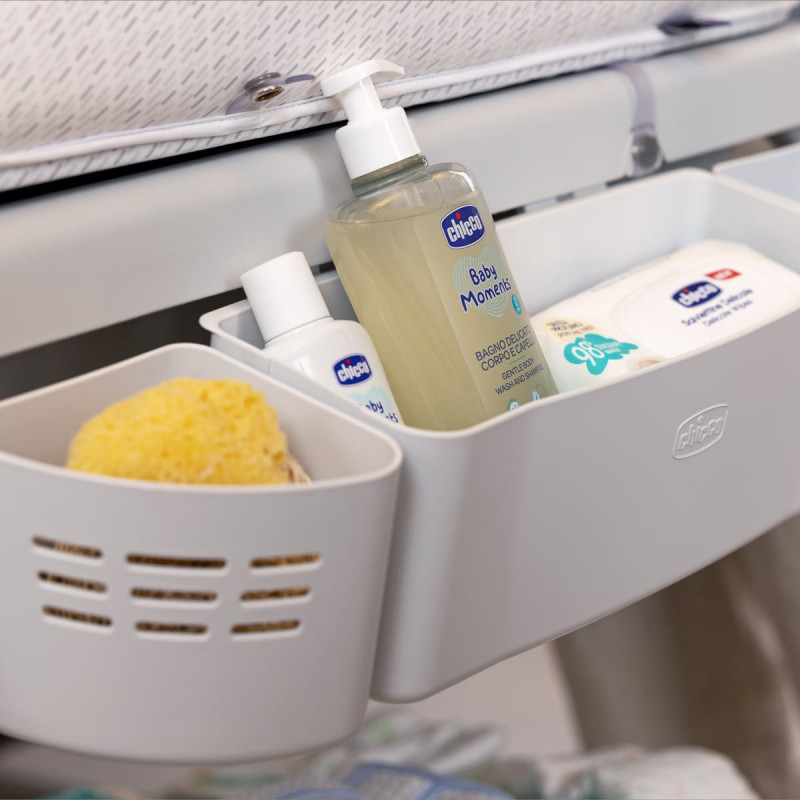 Столик для сповивання з ванночкою Chicco Cuddle & Bubble Сірий