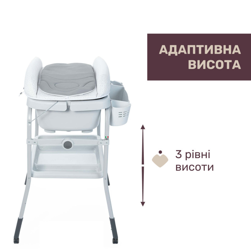Столик для сповивання з ванночкою Chicco Cuddle & Bubble Білий 103 см