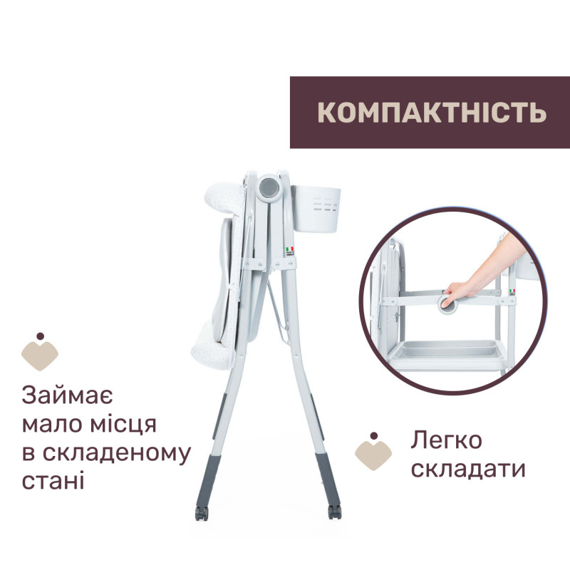 Столик для сповивання з ванночкою Chicco Cuddle & Bubble Білий 103 см