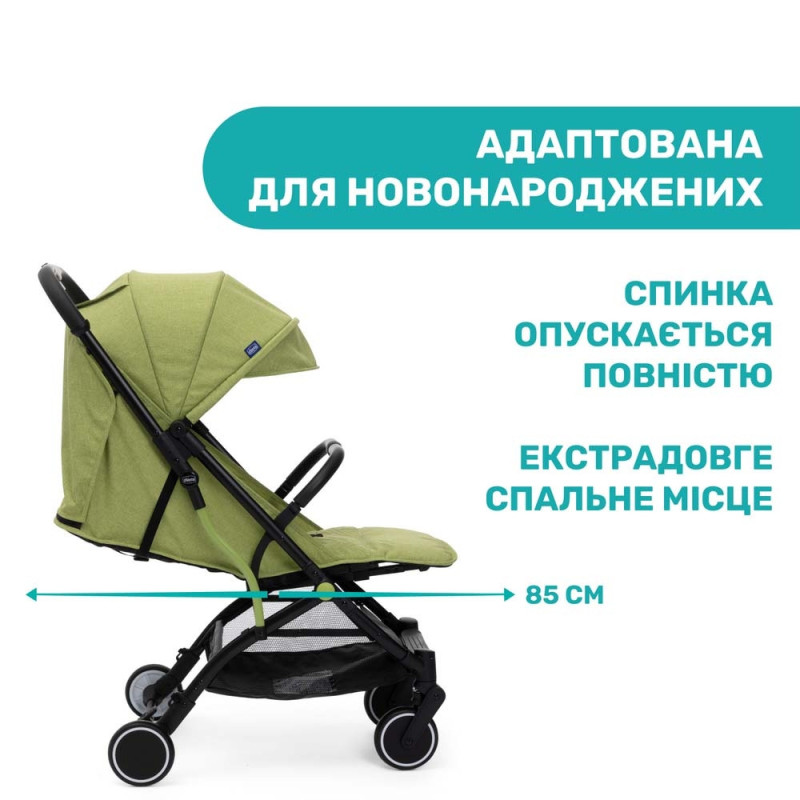 Прогулянкова коляска Chicco Trolley me зелена