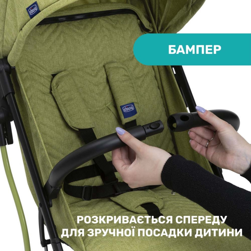 Прогулянкова коляска Chicco Trolley me зелена