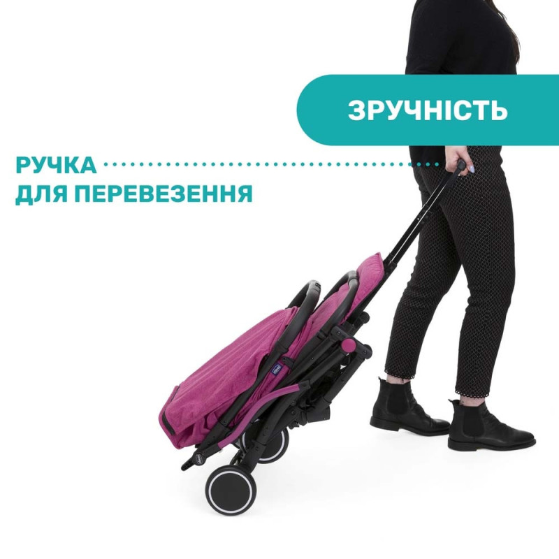Прогулянкова коляска Chicco Trolley me рожева