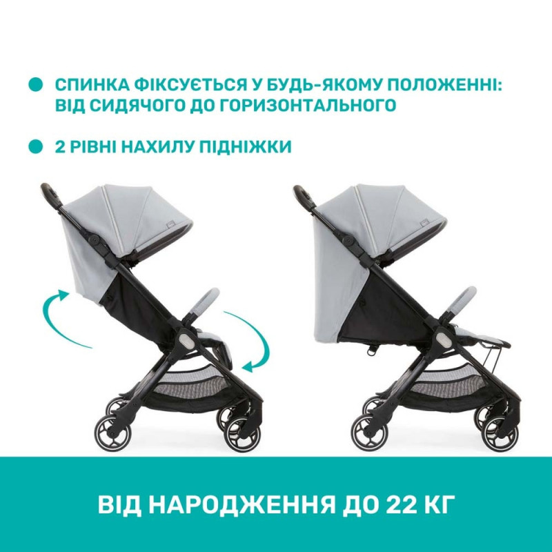 Прогулянкова коляска Chicco WE сіра