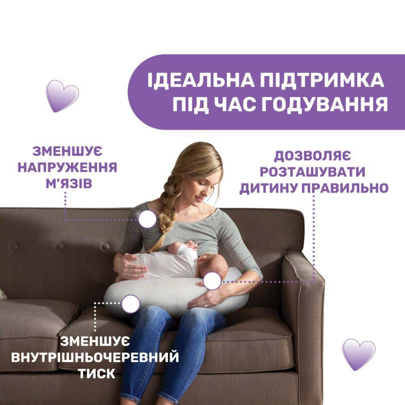 Подушка Chicco для годування Boppy Pillow колір 43.99