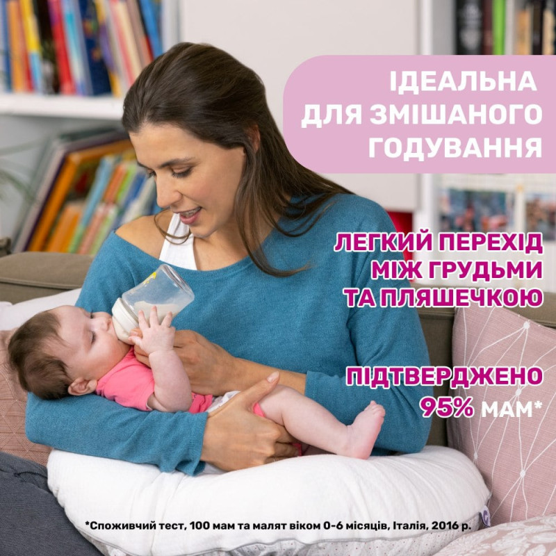 Пляшечка пластик Chicco Natural Feeling NEW, 150 мл, 0м+ Білий