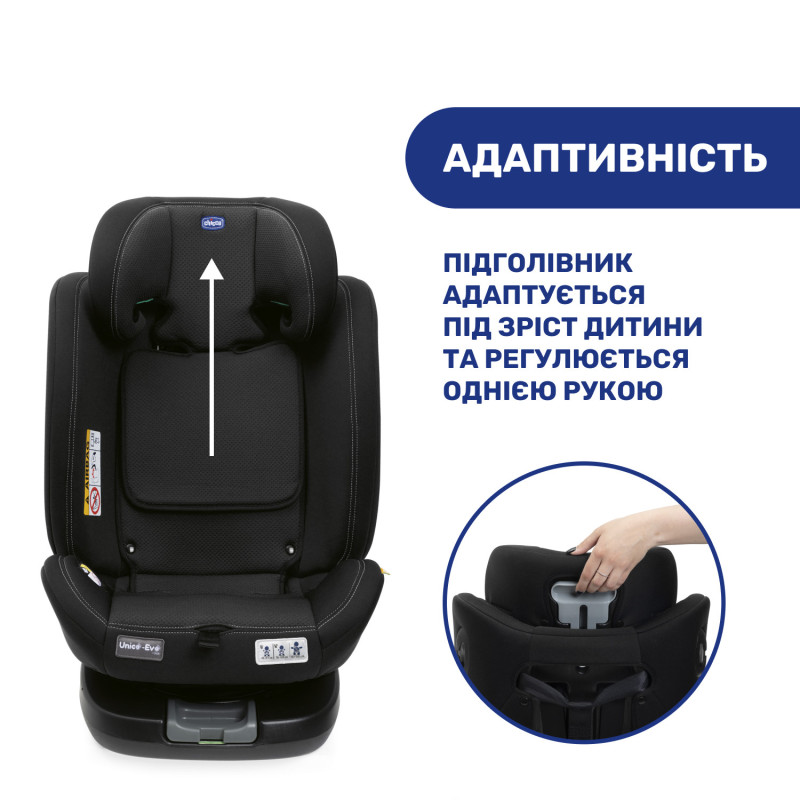 Автокрісло Chicco Unico Evo i-Size, група 0+/1/2/3 Black