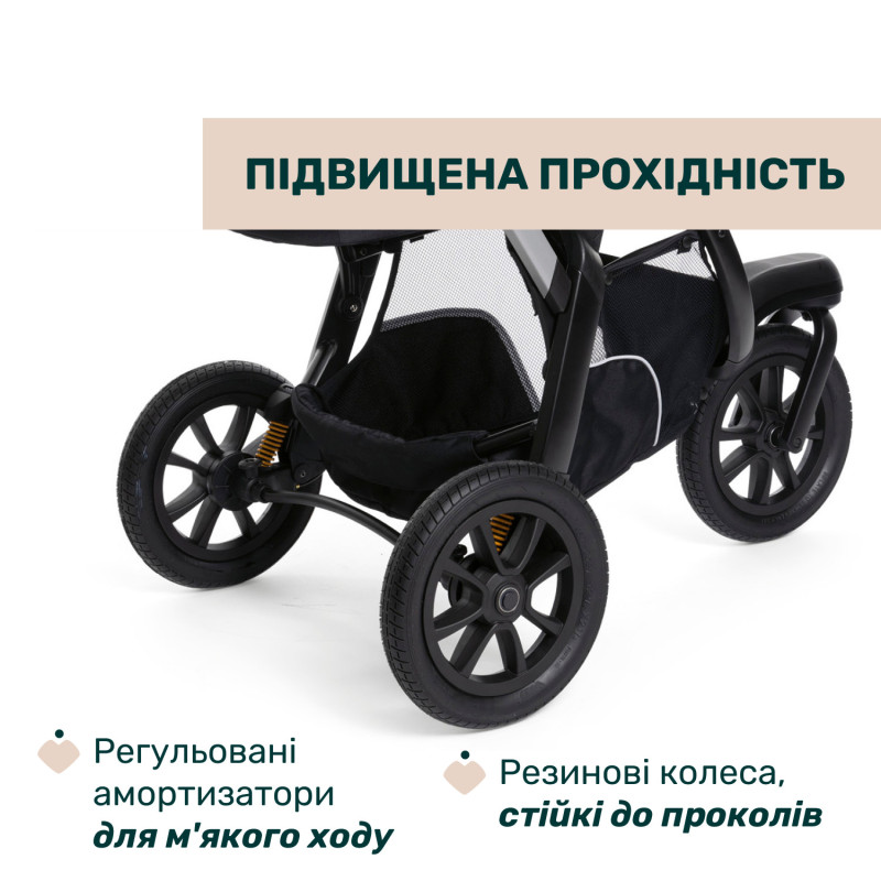 Універсальна коляска 2 в 1 Chicco Activ3 Black/Silver