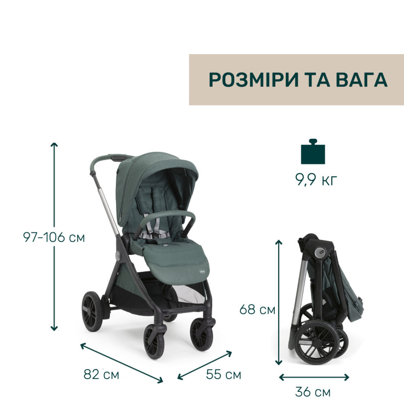 Універсальна коляска 2 в 1 Chicco Bellagio 2 Green