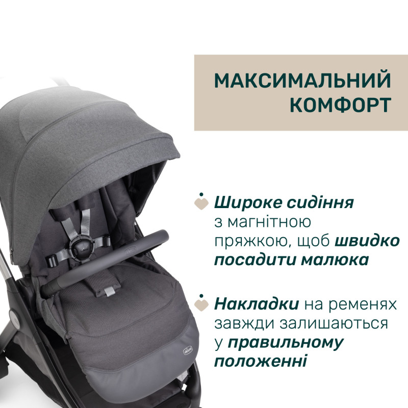 Універсальна коляска 2 в 1 Chicco Bellagio 2 Black