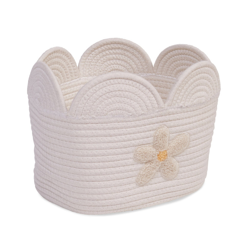 Корзина для іграшок Childhome Flower 30x20x15 см білий