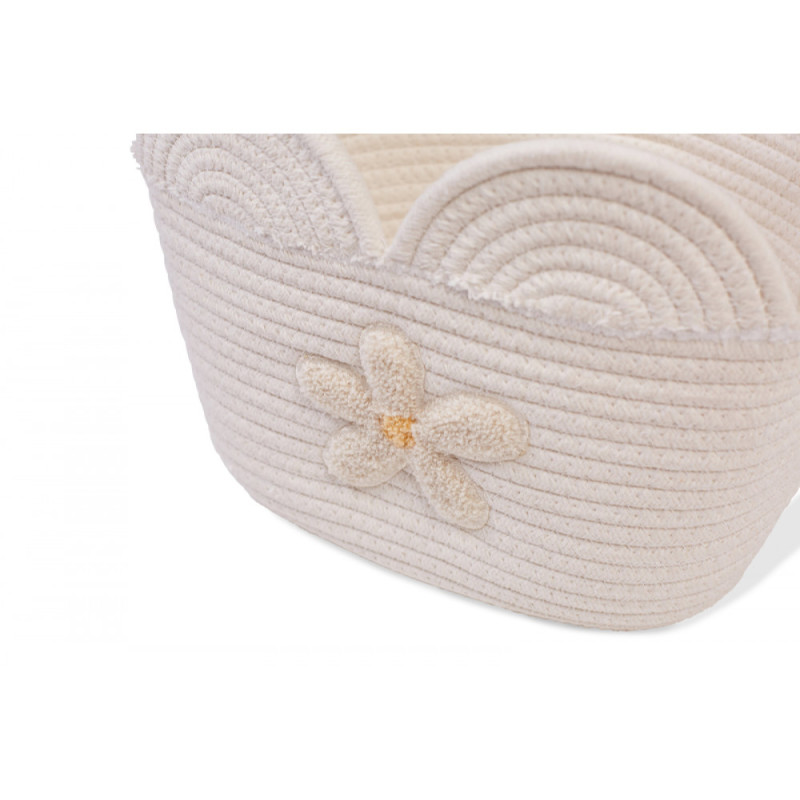 Корзина для іграшок Childhome Flower 30x20x15 см білий