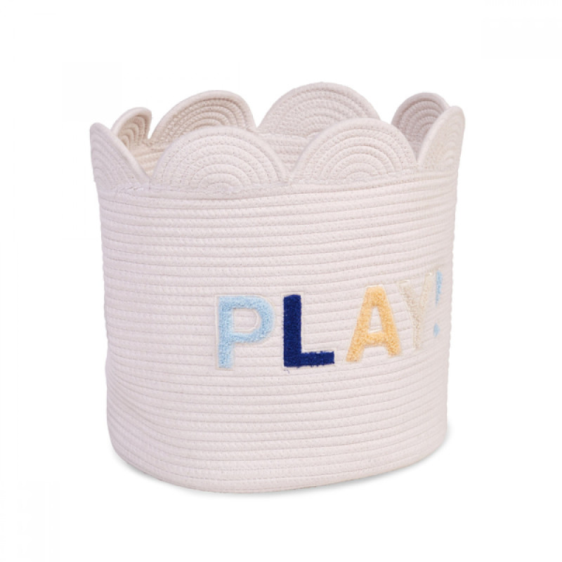 Корзина для іграшок Childhome Flower 35x35x35 см білий