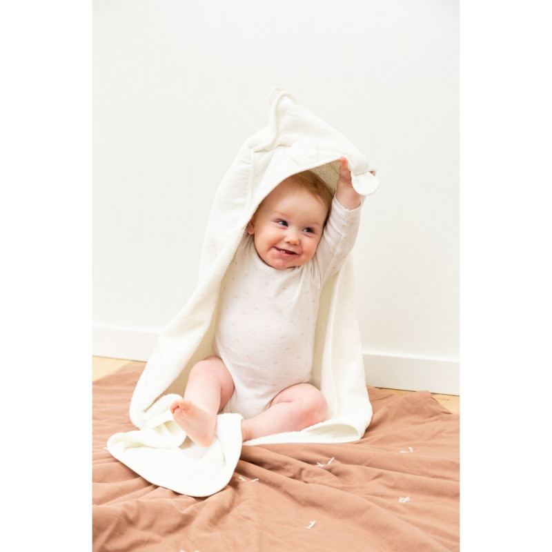 Рушник з капюшоном Childhome 80x80 terry teddy