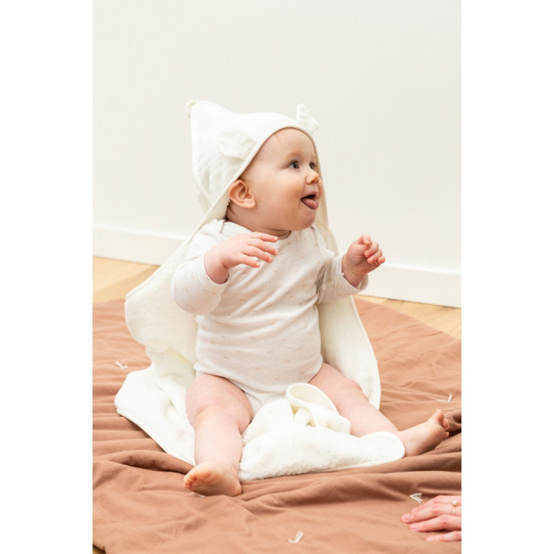 Рушник з капюшоном Childhome 80x80 terry teddy