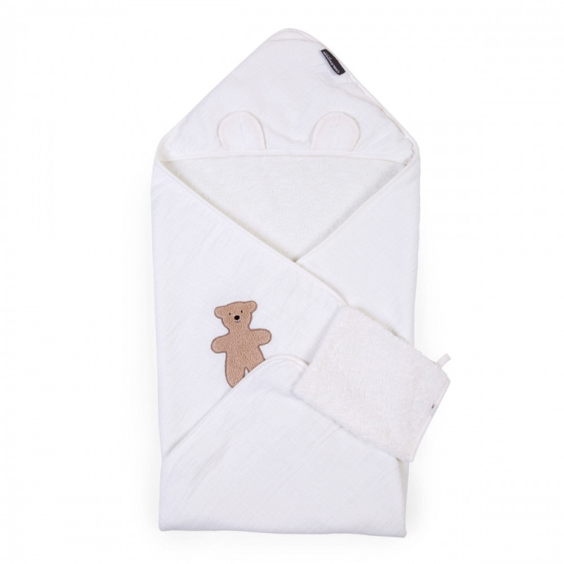Рушник з капюшоном Childhome 80x80 terry teddy