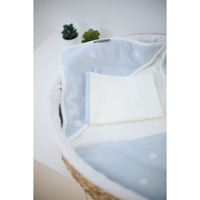 Рушник з капюшоном Childhome 80x80 flower blue