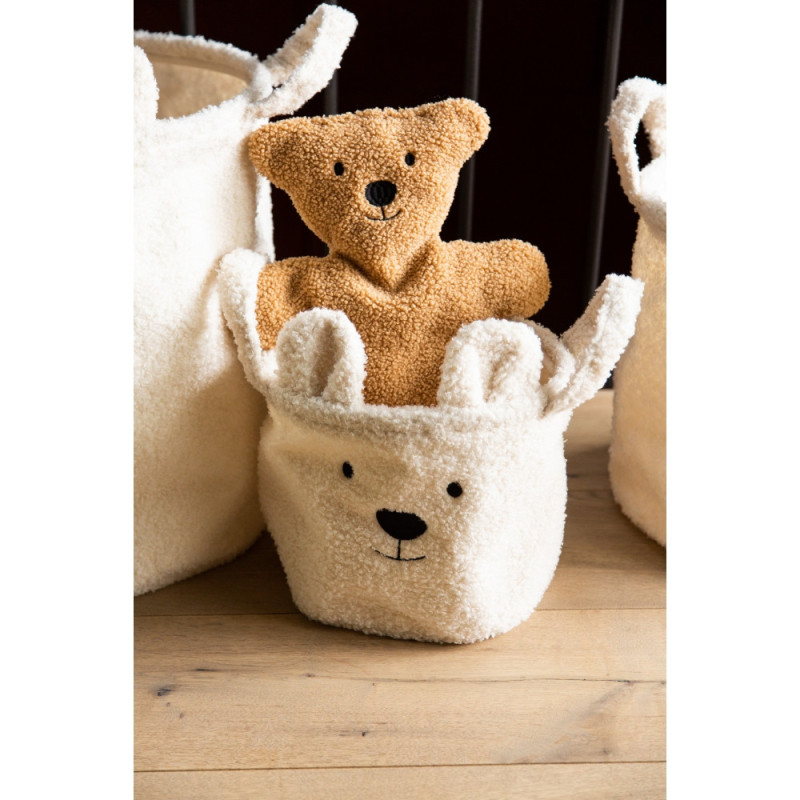 Набір корзин для іграшок Childhome Teddy білий