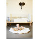 Килимок ігровий Childhome Flower 110 см білий/жовтий