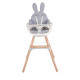 Подушка універсальна до стільця для годування Childhome rabit/grey