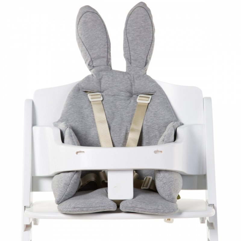 Подушка універсальна до стільця для годування Childhome rabit/grey