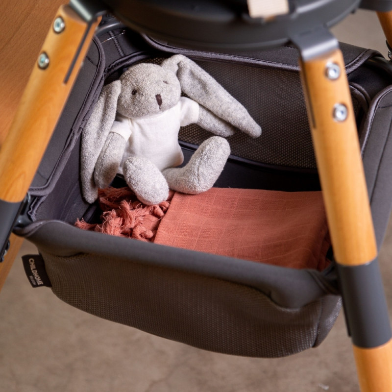Корзина для речей до стільця для годування Childhome Evolu anthracite