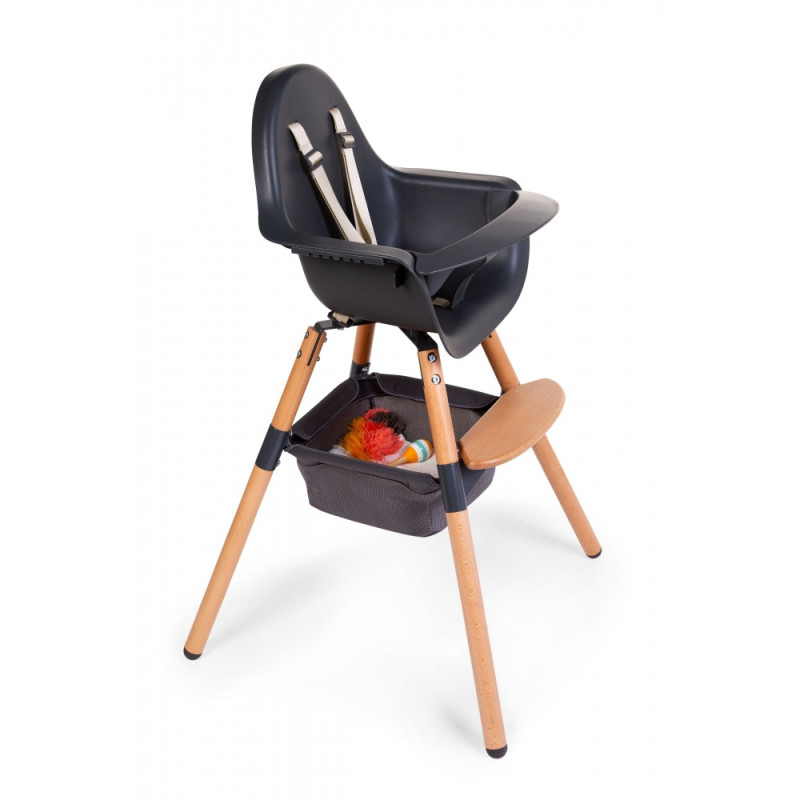 Корзина для речей до стільця для годування Childhome Evolu anthracite
