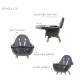 Стілець для годування Childhome Evolu 2 з бампером natural/anthracite