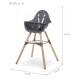 Стілець для годування Childhome Evolu 2 з бампером natural/anthracite