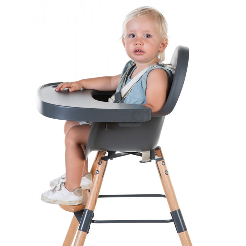 Стілець для годування Childhome Evolu 2 з бампером natural/anthracite