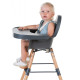 Стілець для годування Childhome Evolu 2 з бампером natural/anthracite