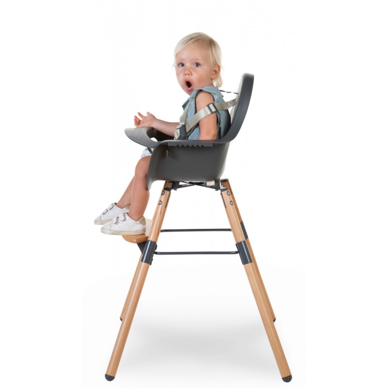 Стілець для годування Childhome Evolu 2 з бампером natural/anthracite