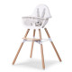 Стілець для годування Childhome Evolu 2 з бампером natural/white Стілець для годування Childhome Evolu 2 з бампером natural/white