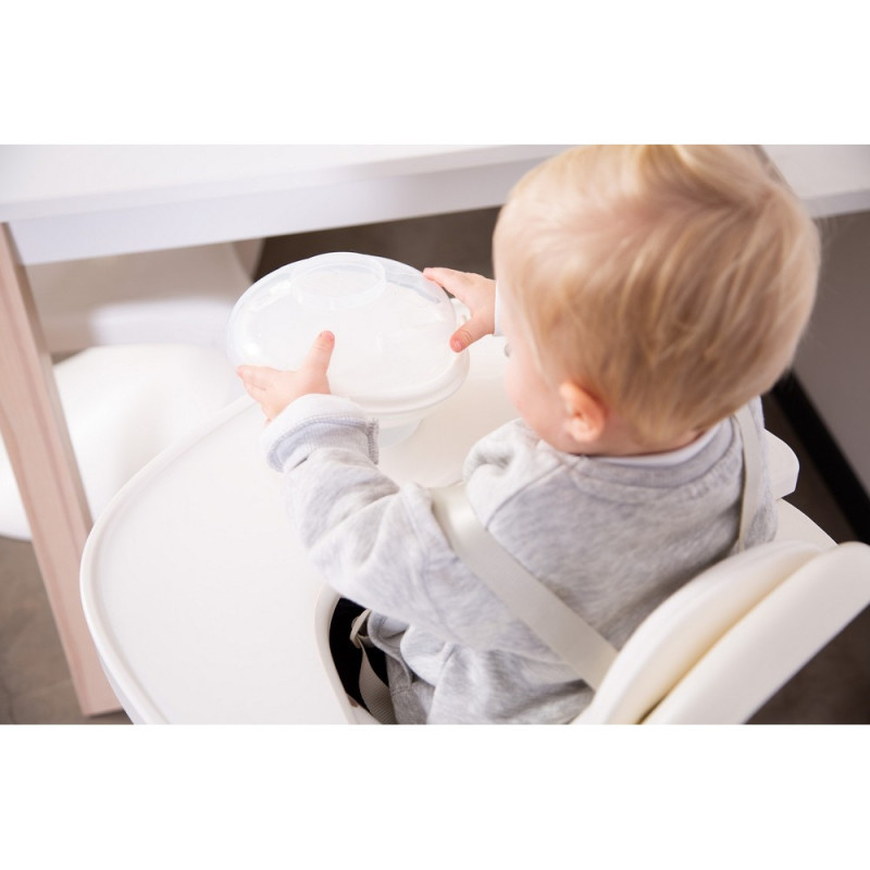 Стілець для годування Childhome Evolu 2 з бампером natural/white