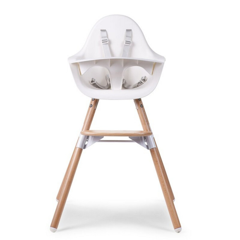 Стілець для годування Childhome Evolu 2 з бампером natural/white