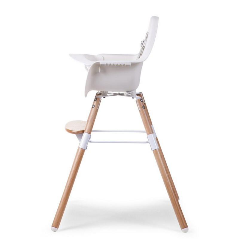 Стілець для годування Childhome Evolu 2 з бампером natural/white